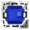Проходной переключатель встраиваемый VOLTUM S70 двухклавишный 10А, (графит)