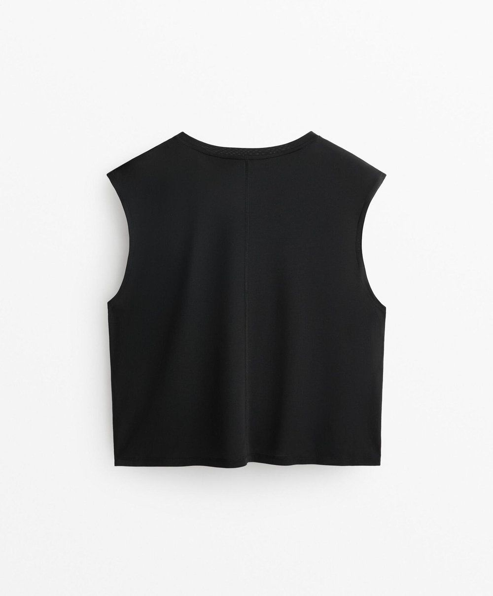 Oysho Футболка без рукавов, черный