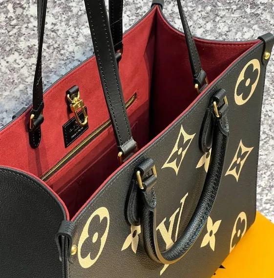 Сумка Louis Vuitton Onthego черный/бежевый
