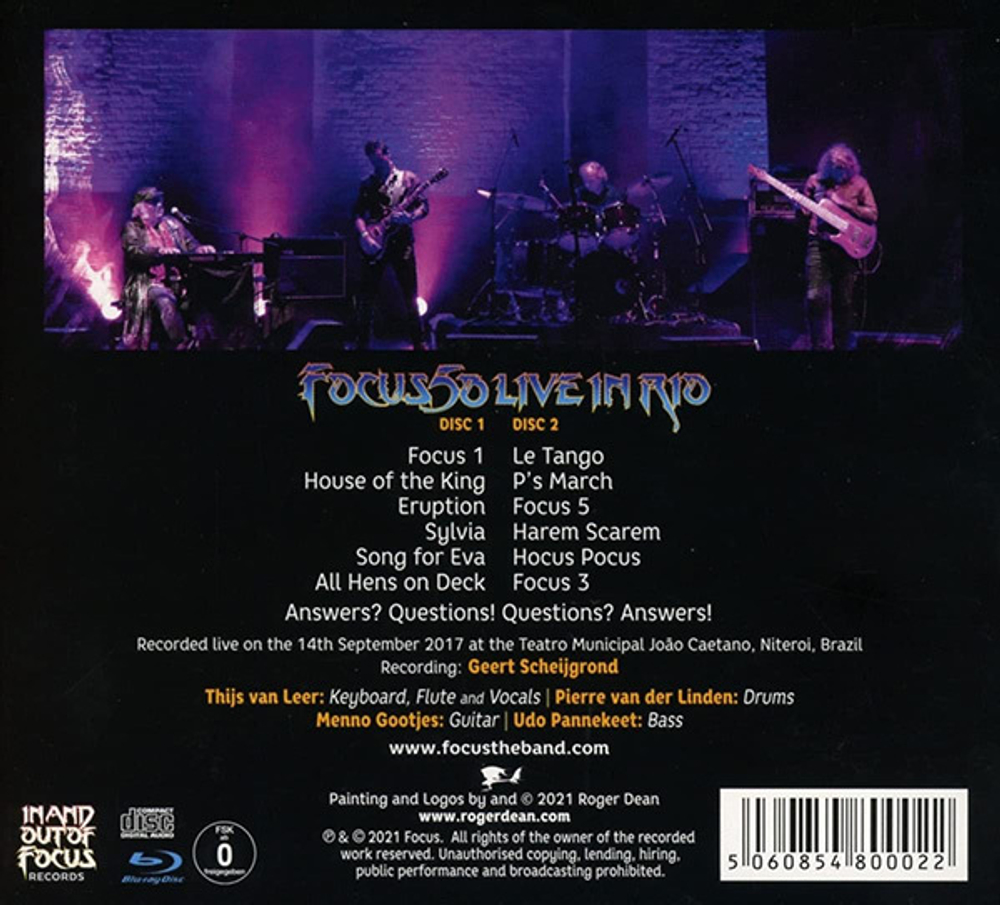 Focus / Focus 50: Live In Rio - Completely Focussed (3CD+Blu-ray)