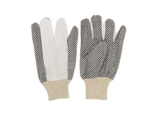 Перчатки садовые х/б ткань с ПВХ точкой INBLOOM (12шт/уп)  Х