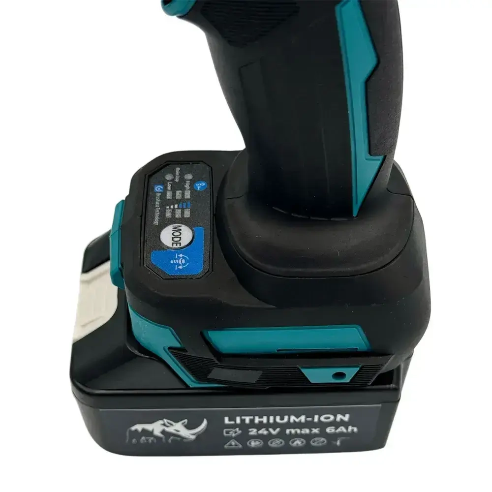 Гайковерт аккумуляторный, бесщеточный REKKR IW125BL, 2 аккумулятора 24В 6.0Ач, ударный, квадрат 1/2, кейс, зарядка