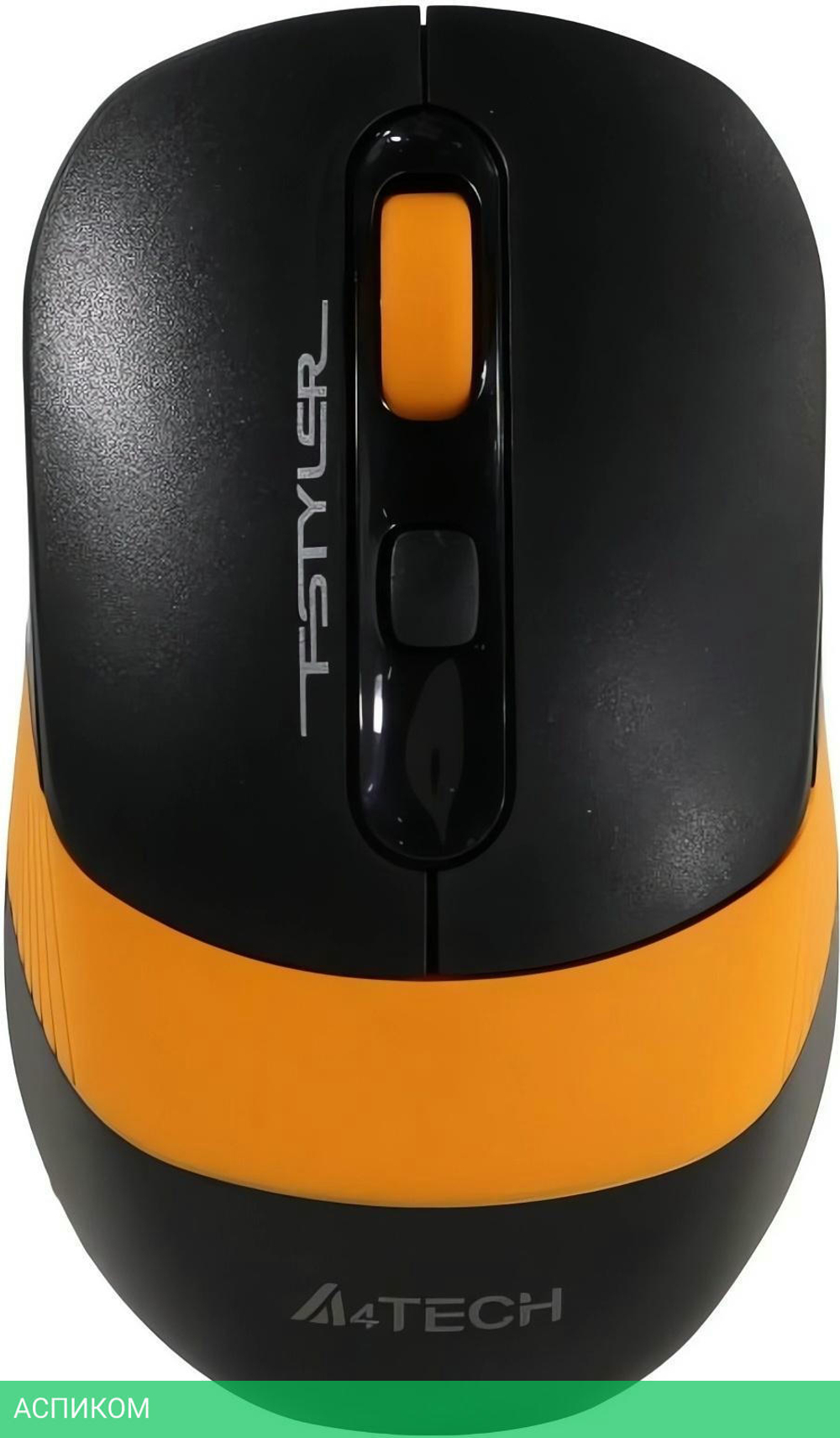 Мышь A4Tech Fstyler FG10 черный/оранжевый