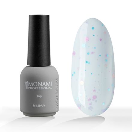 Monami Top Super Shine Mix Panther - Топ с разноцветными шестигранниками, 8мл