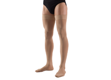 Чулки медицинские компрессионные с резинкой Lauma Medical AG309, с мыском, класс компрессии 2, цвет бежевый