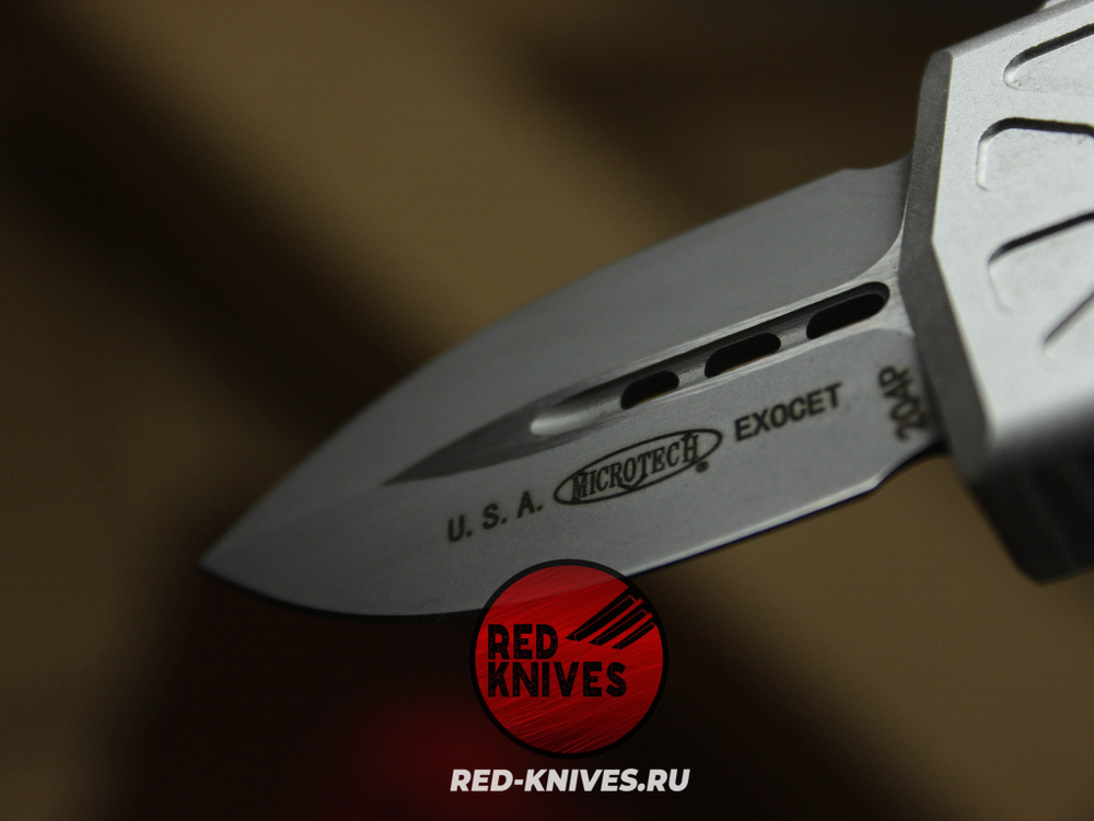 Нож Microtech Exocet D/E - кинжальный клинок, белая рукоять RK/Н30