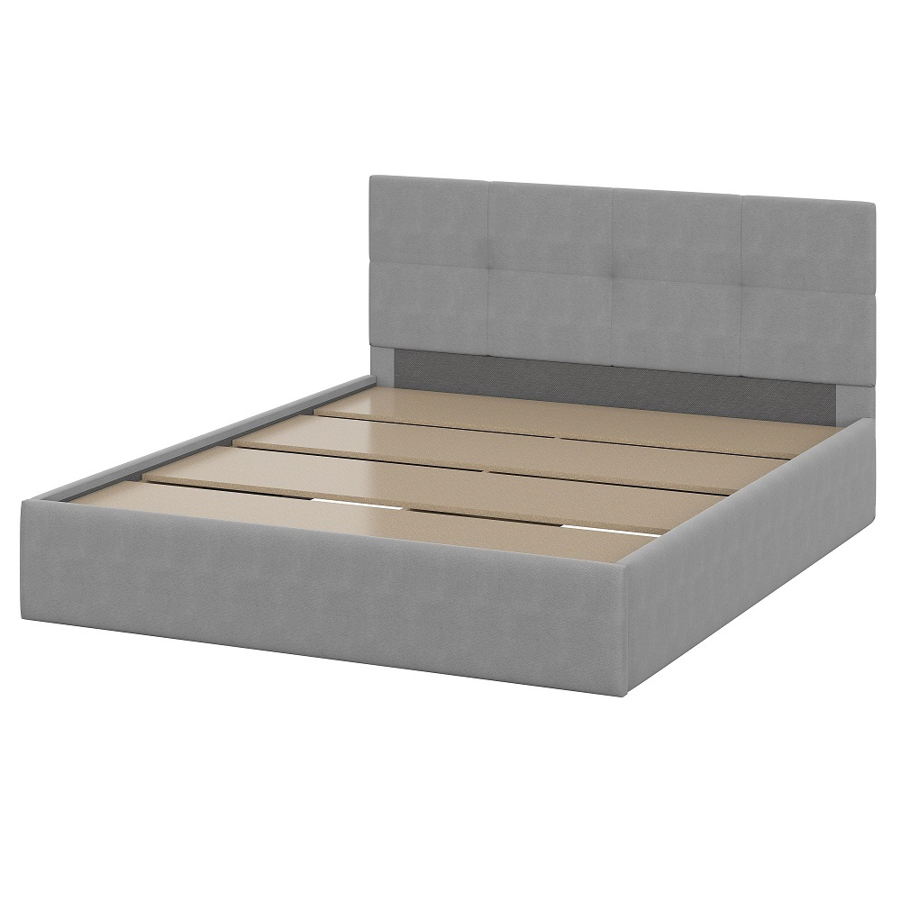 Кровать с основанием двойная №4, Серый