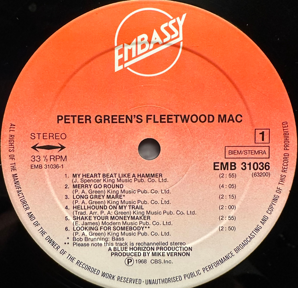 Fleetwood Mac - Peter Green's Fleetwood Mac (Европа)