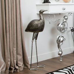 Скульптура Цапля Серебро