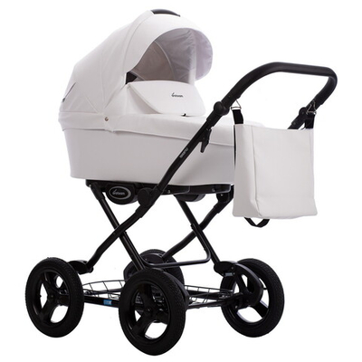 Детская коляска AroTeam Teramo Prima 2 в 1 01 белая кожа