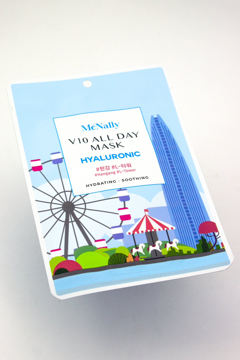 MCNALLY - МАСКА ТКАНЕВАЯ ДЛЯ ЛИЦА С ГИАЛУРОНОВОЙ КИСЛОТОЙ V10 ALL DAY MASK HYALURONIC, 25 ML