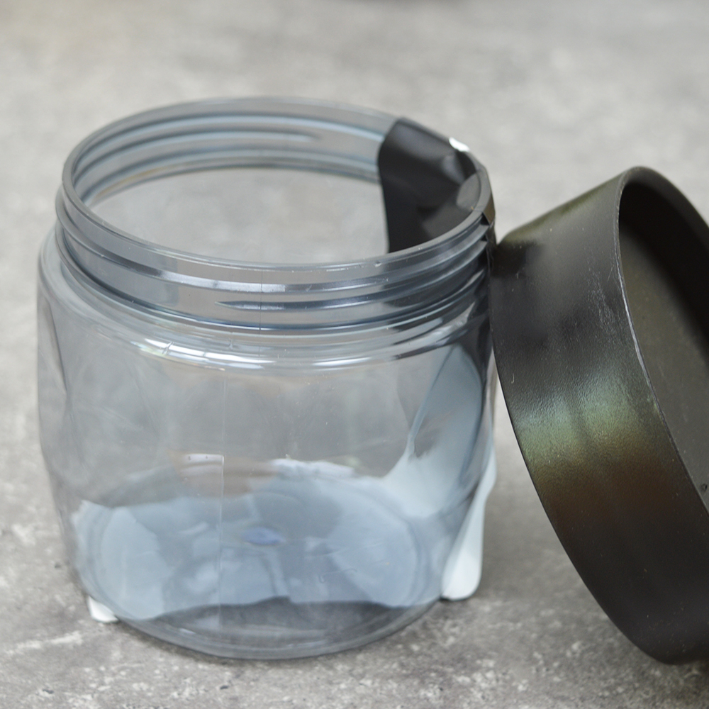 Банка для сыпучих продуктов 0,5л круглая "Black"