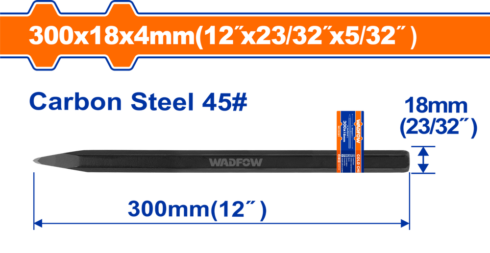 Зубило WADFOW WCC0302 300x18 мм