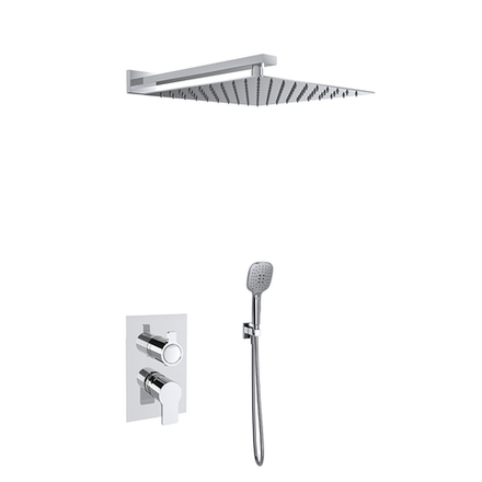 Встраиваемый смеситель для душа с изливом, троп. и ручным душем BLAUTHERM 941512RK300