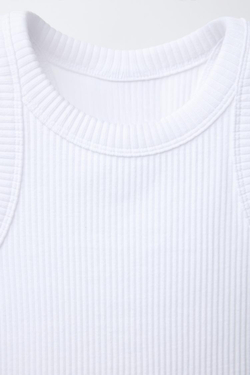 ZARA ТОП В РУБЧИК СО СПИНОЙ-БОРЦОВКОЙ, БЕЛЫЙ