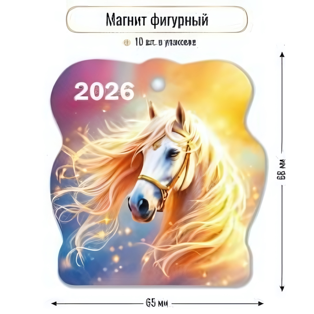 Магнит фигурный 2026 "Символ года" 9736 (Квадра)