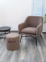 Пуф для гостиной М-City DISAUR Харта (Harta) Nini-02 Тауп, Барашек, Tks-03 Темно-Коричневый, Экокожа