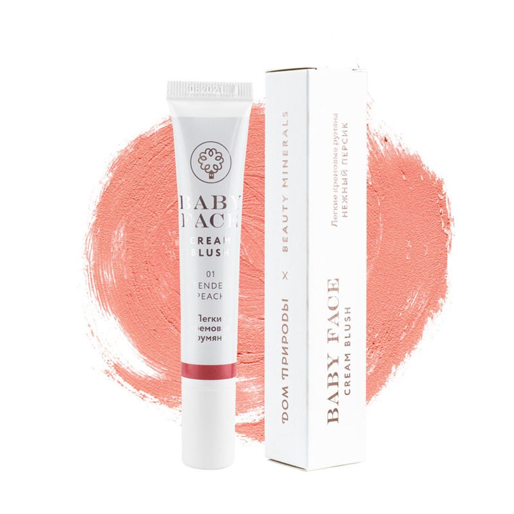 Beauty Minerals Легкие кремовые румяна "Нежный персик" 01