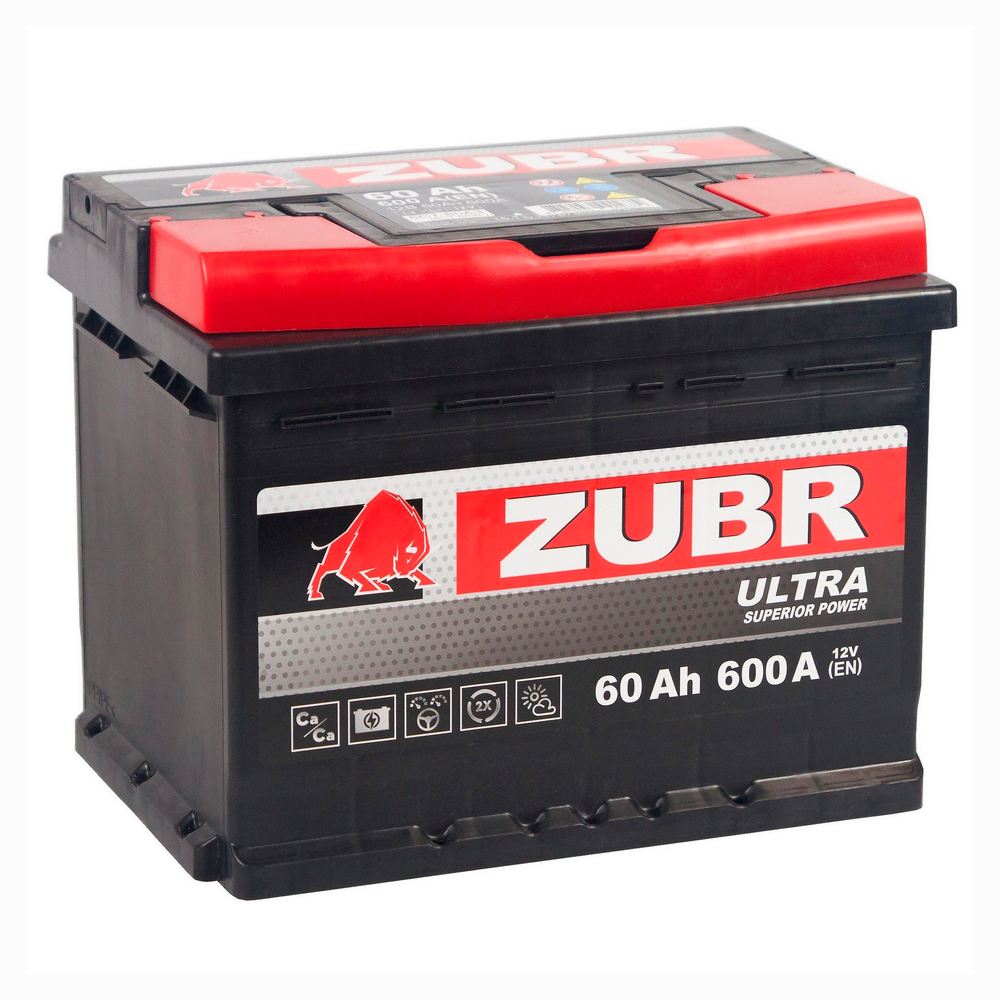 Аккумулятор ZUBR Ultra (60Ah, 600A, L+) ZU601