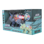 Динозавр на бат., 2 цв. в ассортименте, световые и звуковые эффекты, шестерёнки вращаются