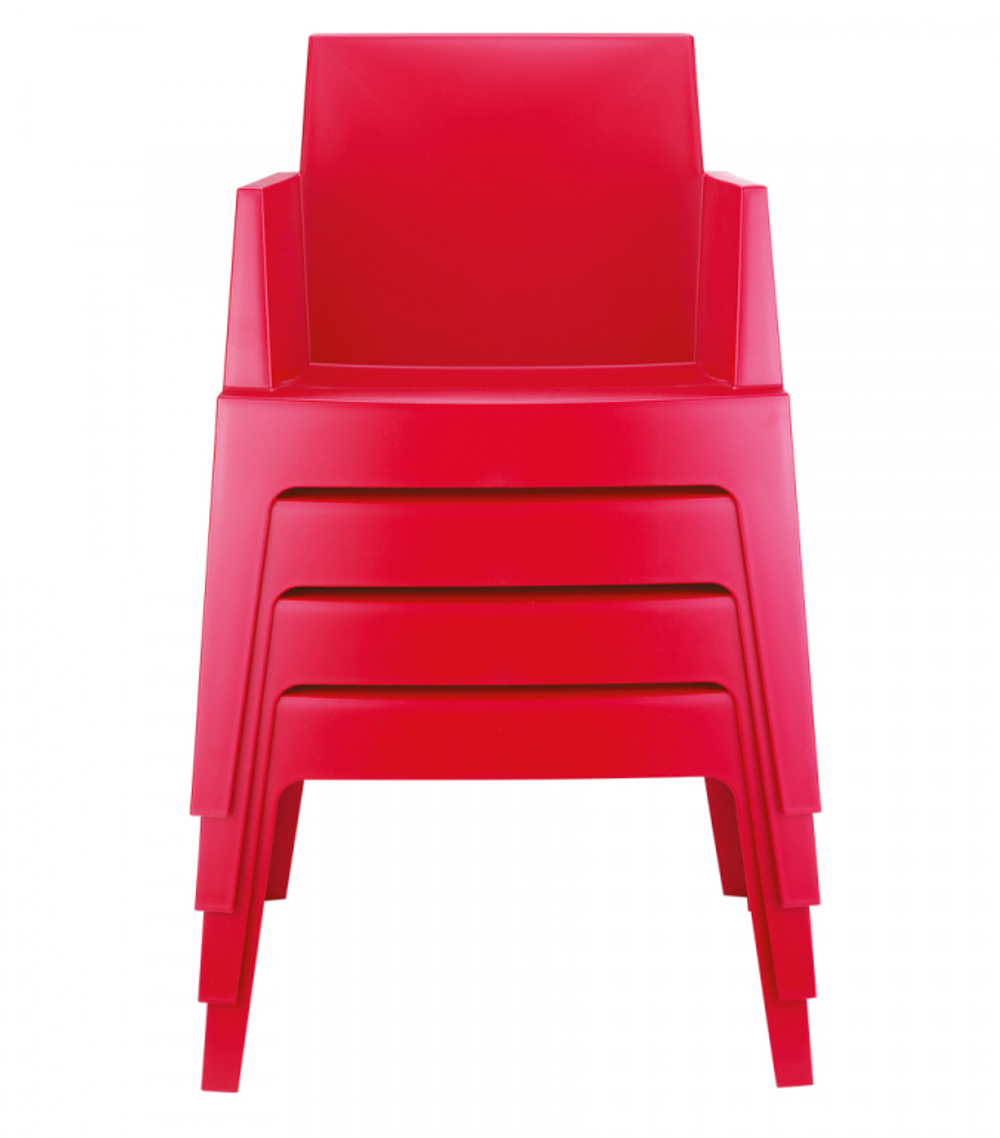 Кресло пластиковое Siesta Contract Box, красный