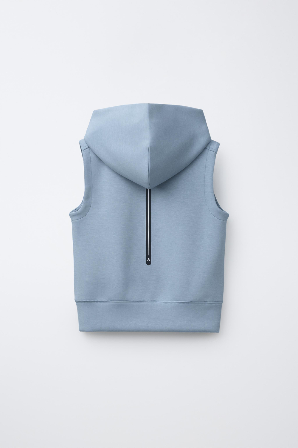 ZARA СПОРТИВНЫЙ ЖИЛЕТ С КАПЮШОНОМ, ЗЕЛЕНОВАТО-СИНИЙ