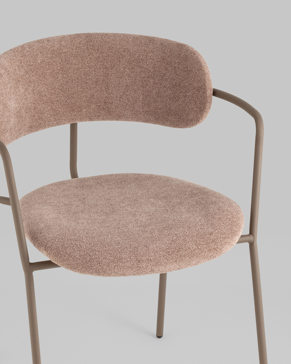 Стул Дженни букле бежевый каркас бежево-серый матовый