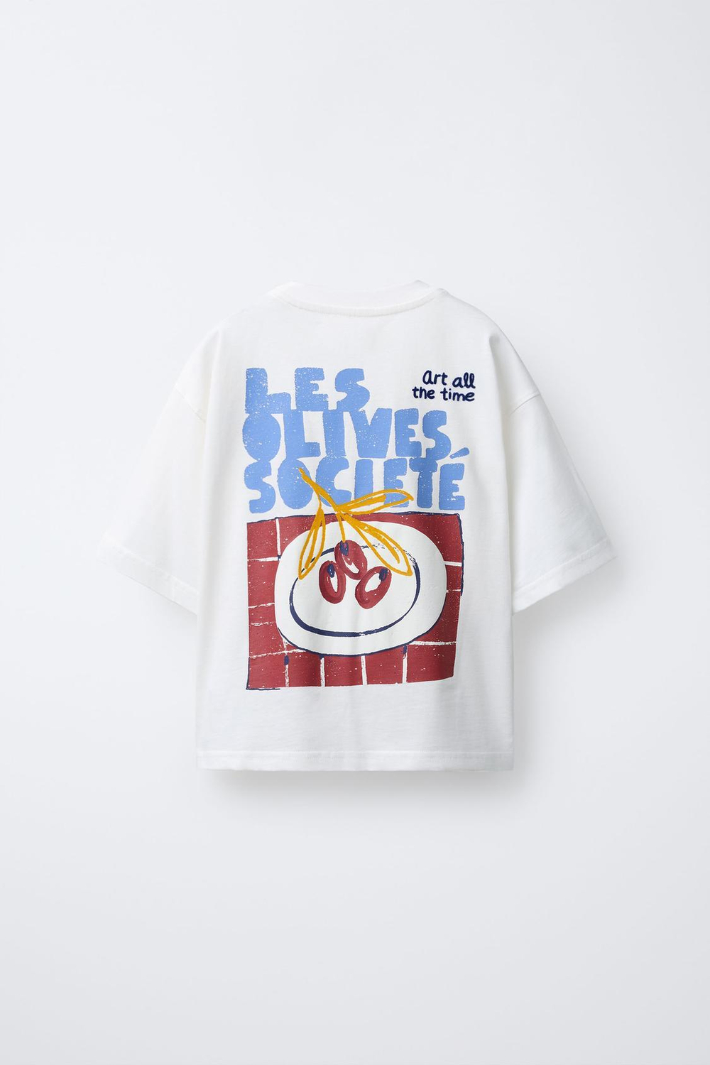 ZARA ФУТБОЛКА С РЕЛЬЕФНОЙ НАДПИСЬЮ, БЕЛЫЙ