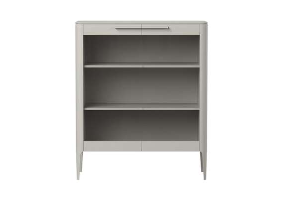 Витрина Type oak стеклянная высота 120 см (серо-бежевый)