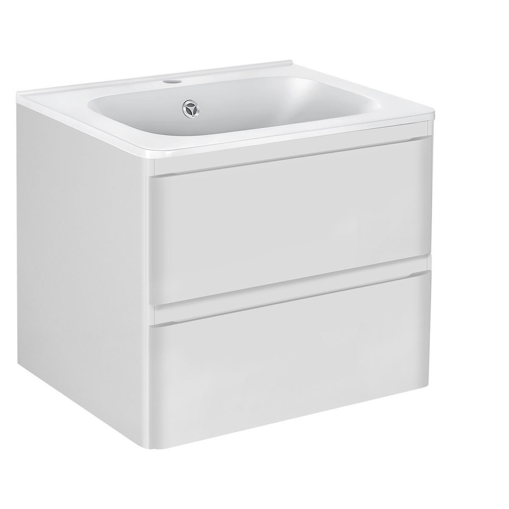 База под раковину Vico 600 подвесная, 2 выкатных ящика soft close, G.White