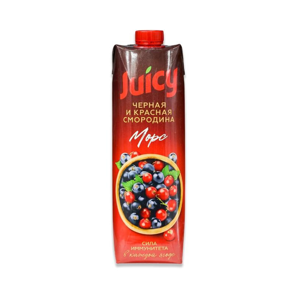Juicy 0,950л PP Черная и красная смородина морс