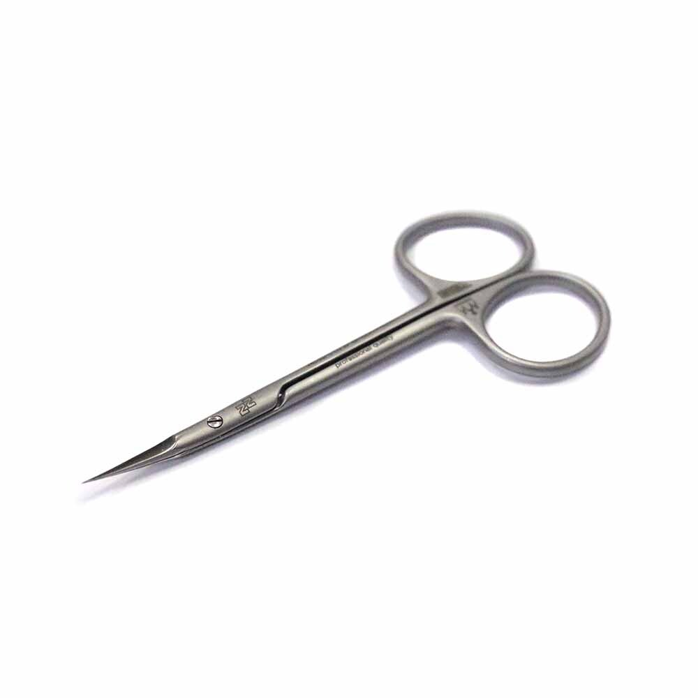 Ножницы Nippon Nippers S-02W для кутикулы изогнутые ручки длина 107мм матовые