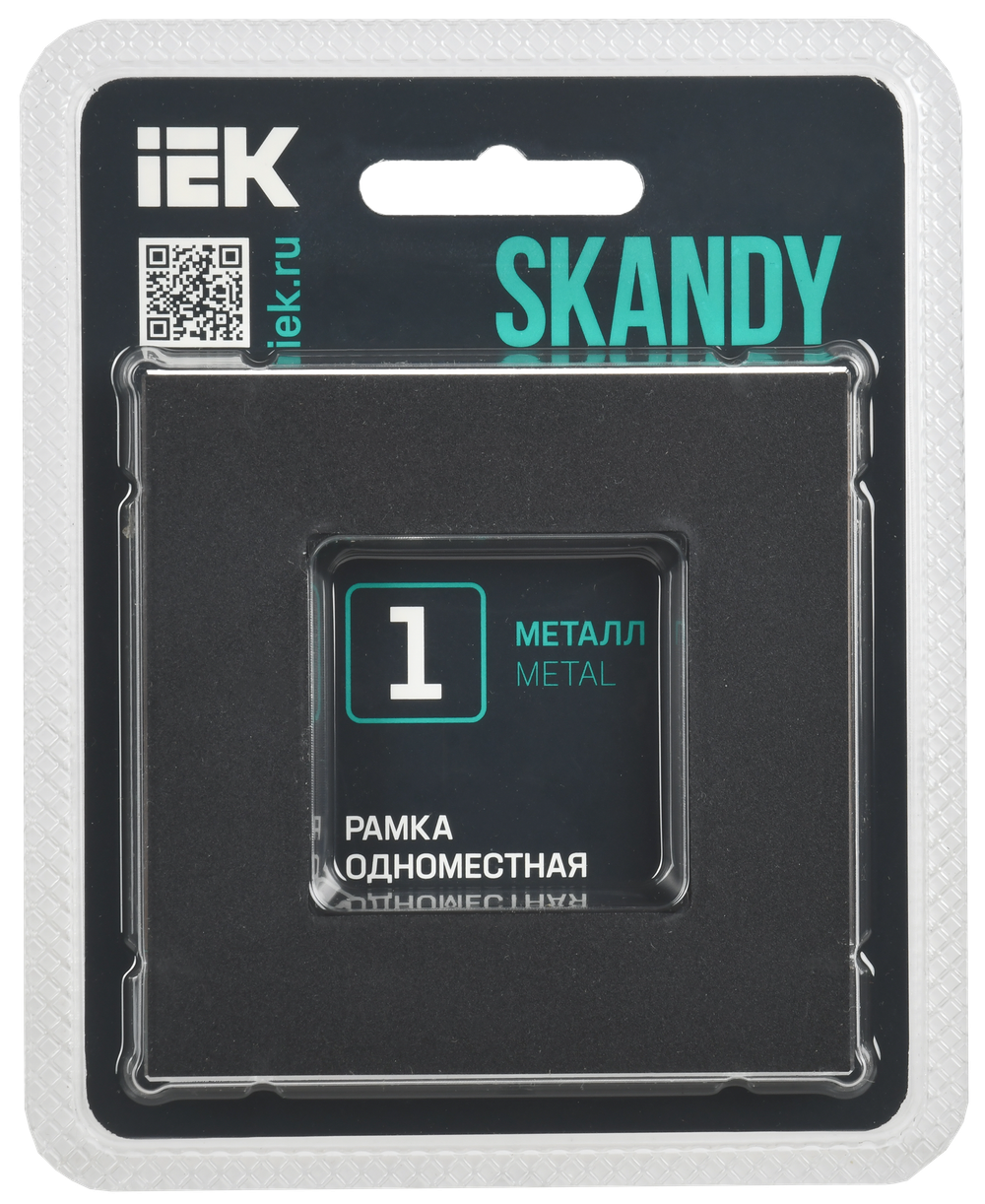SKANDY Рамка 1-местная SK-F31Bl металл черный IEK