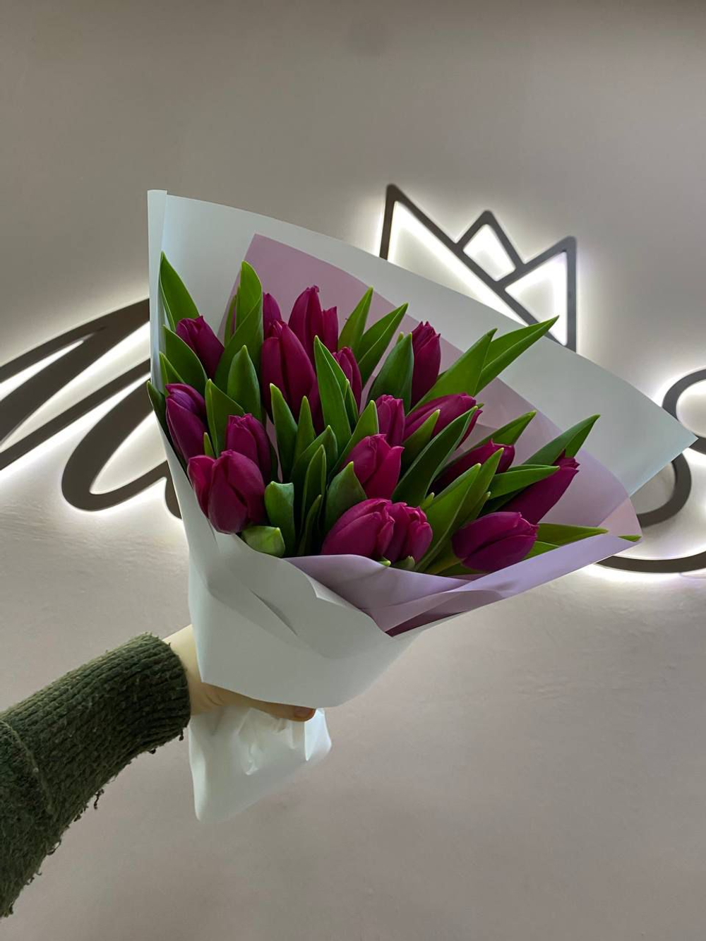 Букет 15 тюльпанов Б-429