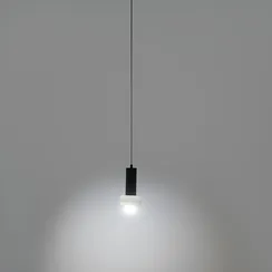 Светильник подвесной fungus, D14х24 см, белый/черный