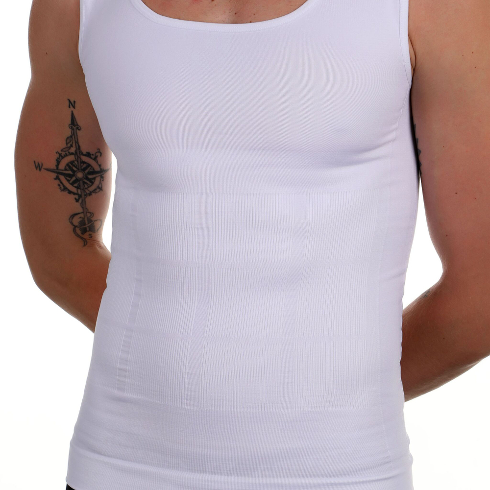 Мужская утягивающая живот майка (Размер: M) (Цвет: черный)