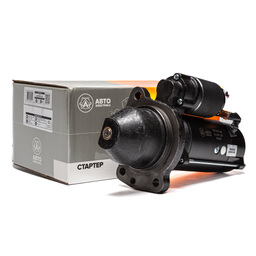 Стартер редукторный, МАЗ, ЛИАЗ, КРАЗ, УРАЛ, РОСТСЕЛЬМАШ, дв. ЯМЗ, 24 В, 4.0/5.5 кВт, 10 зуб., модуль 3.75 (ан. 11.131.316, 11010087 AE, AZF4307, 1852.3778)