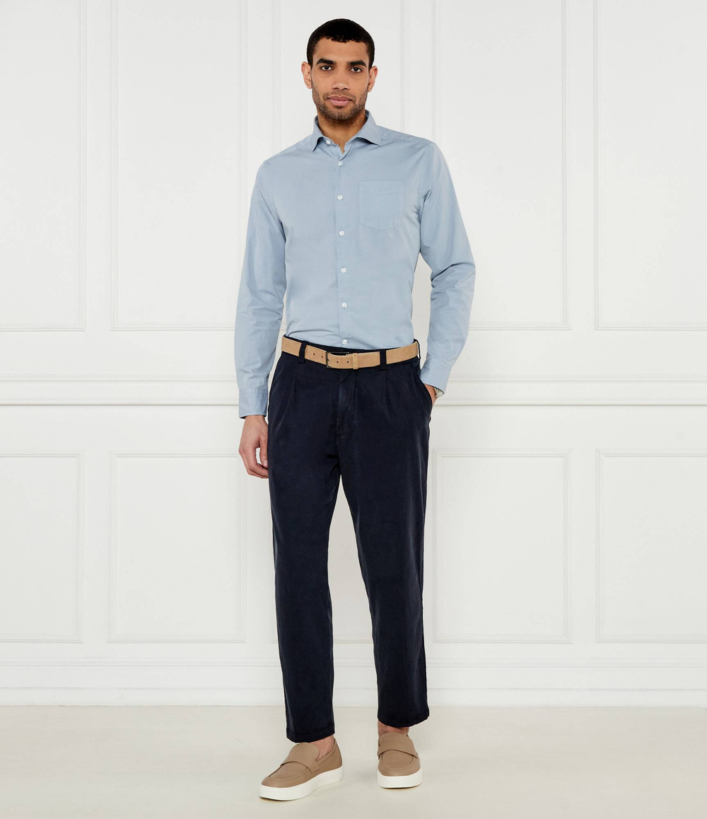 Рубашка Wide Spread Oscar Jacobson - голубой(12487916)