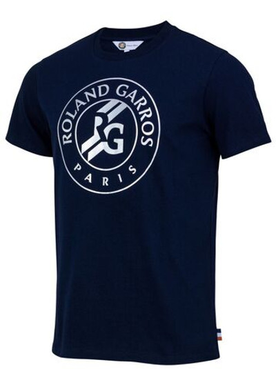 Мужская теннисная футболка Roland Garros Big Logo 2024 T-Shirt - navy