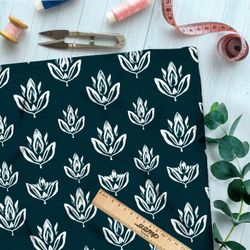 Ткань премиум атлас графический медитатор