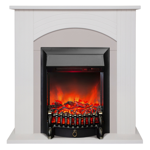 Каминокомплект Real Flame Hanna WT с очагом Fobos Lux Black RC