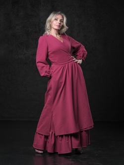 Платье на запах / фиалка