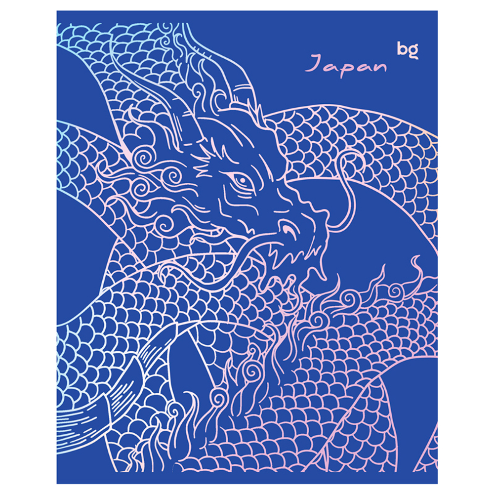 Тетрадь общая BG "Синий цвет", А5, 48 листов в клетку, на скрепке