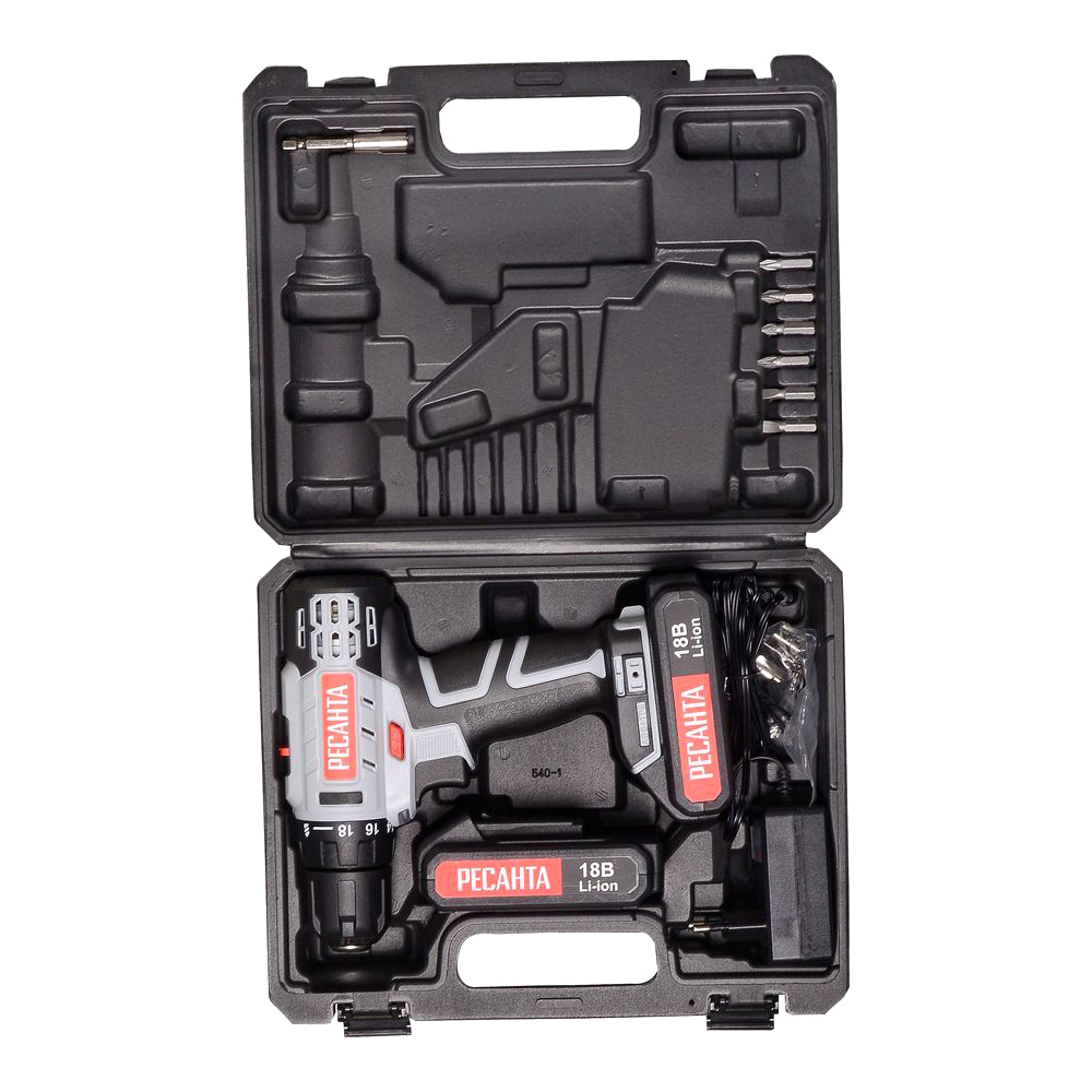 Дрель-шуруповерт аккумуляторная Ресанта ДА-50Л2-18А