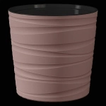 Кашпо для цветов пластиковое 8л d-26см «Модерн Мини» Пыльная роза