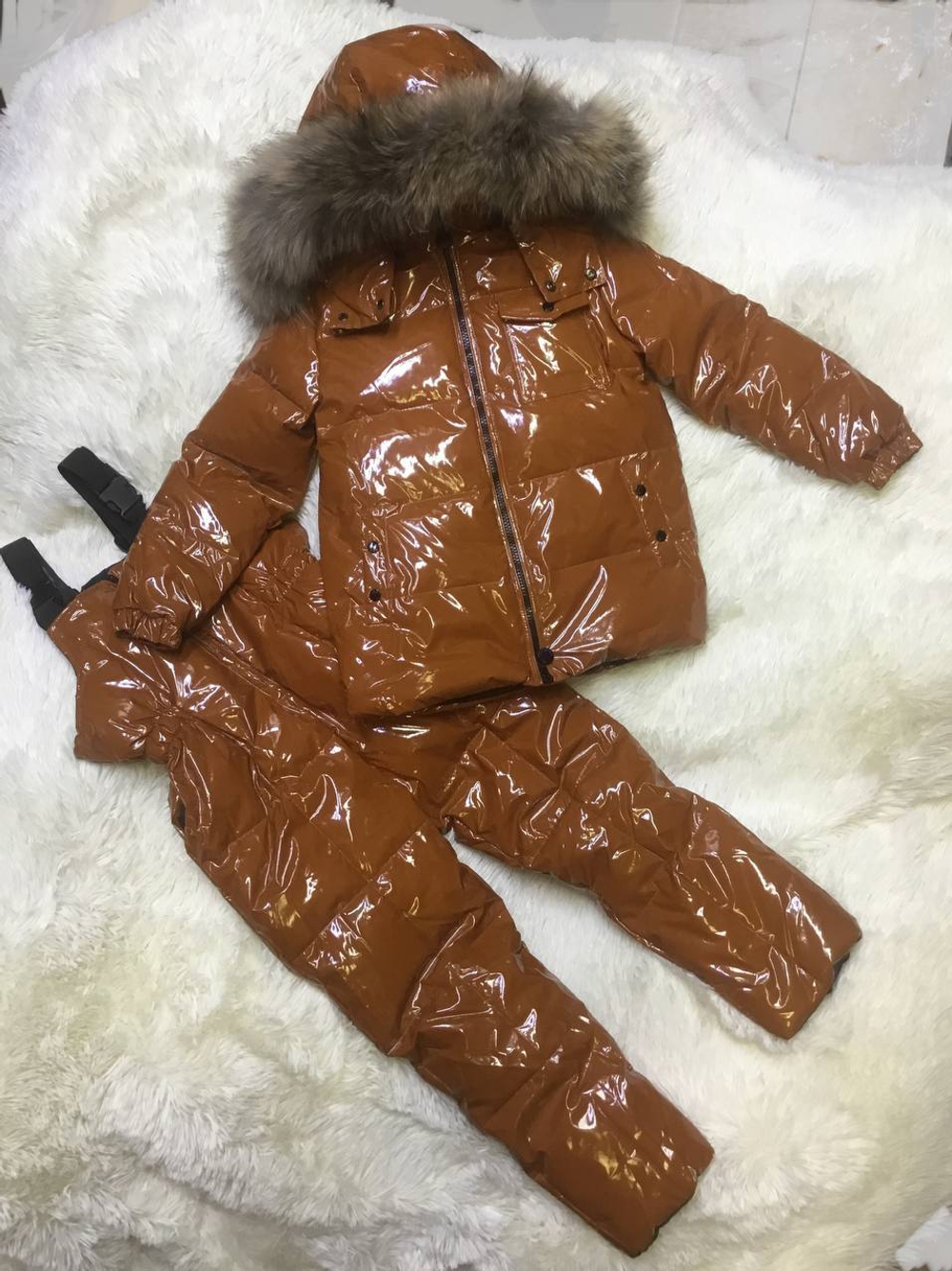 Зимний детский костюм Moncler Brown