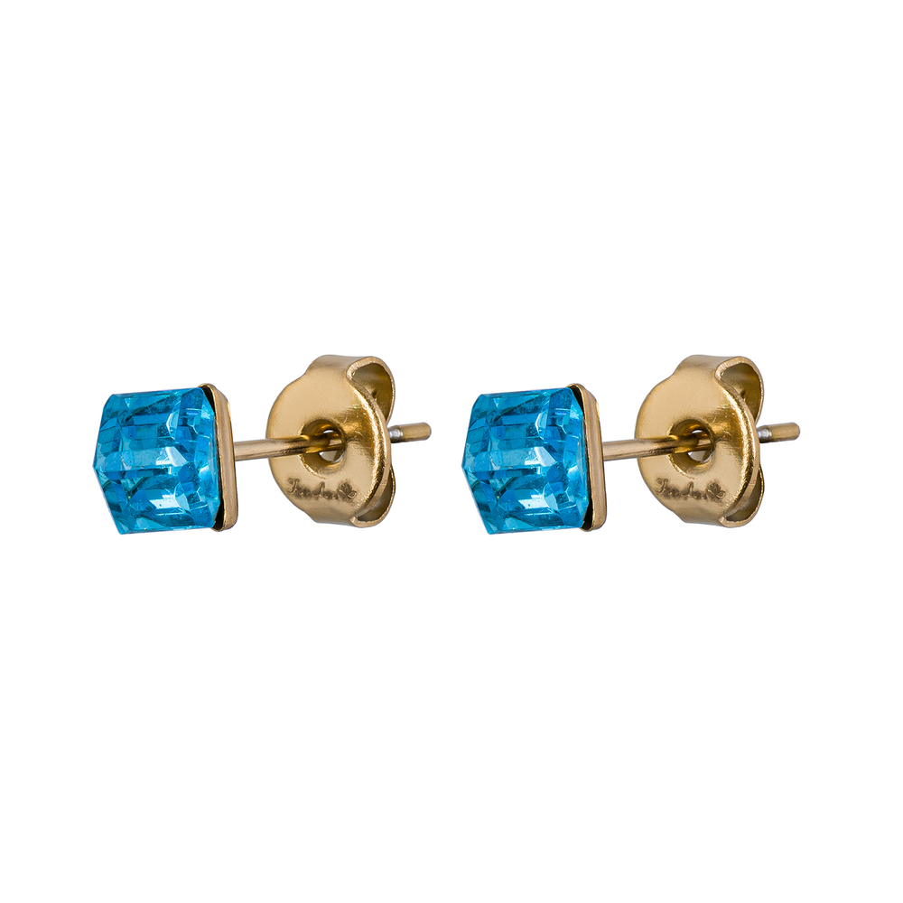 Серьги пусеты Fiore Luna Aquamarine SWE2127/1 A G
