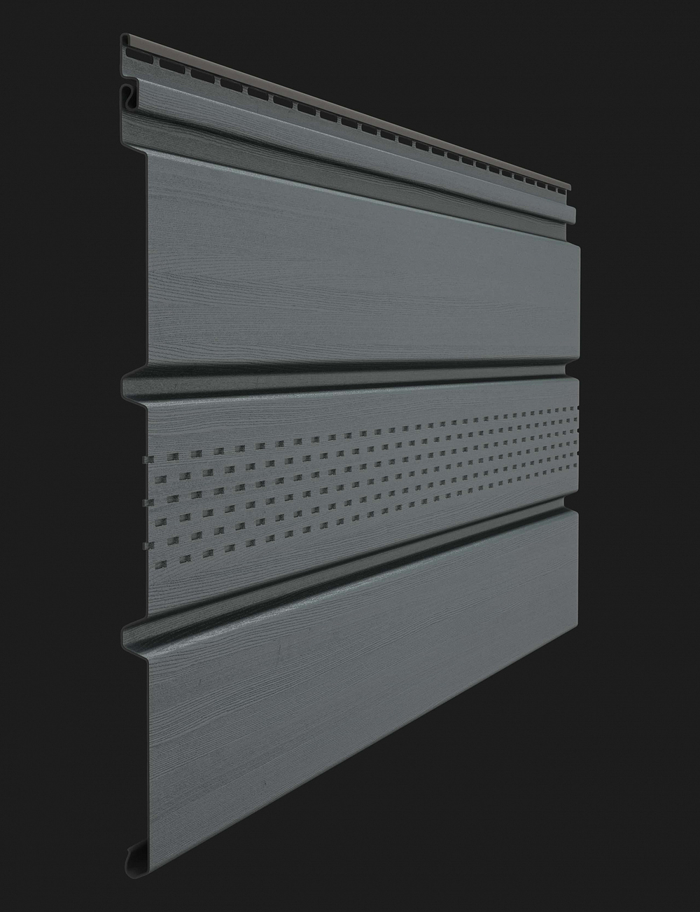 Döcke PREMIUM Софит с центральной перфорацией (Графит)