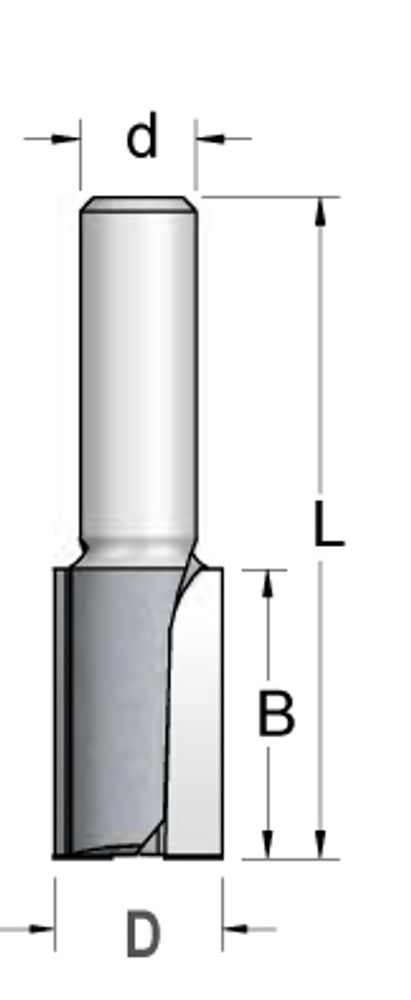 Фреза пазовая  D20 B32 Z2 хвостовик 12_S P252002