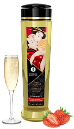 Массажное масло с ароматом клубники и шампанского Romance - 240 мл.
